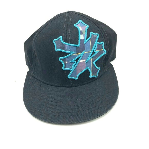 Zoo York Online Store Subway Central Park Zoo Hat Cap Fitted Small Black Plaid - Picture 1 of 9